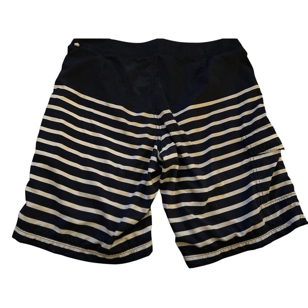 J.Crew Tailored 9" Swim Shorts, Navy and White, Men's Size 32 - Picture 3 of 4